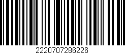 Código de barras (EAN, GTIN, SKU, ISBN): '2220707286226'