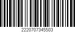 Código de barras (EAN, GTIN, SKU, ISBN): '2220707345503'