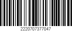 Código de barras (EAN, GTIN, SKU, ISBN): '2220707377047'