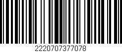 Código de barras (EAN, GTIN, SKU, ISBN): '2220707377078'