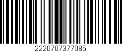 Código de barras (EAN, GTIN, SKU, ISBN): '2220707377085'