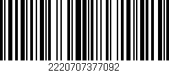 Código de barras (EAN, GTIN, SKU, ISBN): '2220707377092'