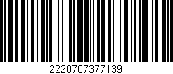 Código de barras (EAN, GTIN, SKU, ISBN): '2220707377139'