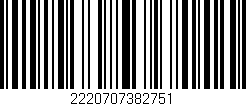 Código de barras (EAN, GTIN, SKU, ISBN): '2220707382751'