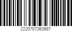 Código de barras (EAN, GTIN, SKU, ISBN): '2220707383987'