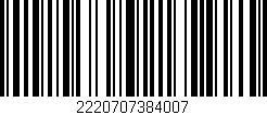 Código de barras (EAN, GTIN, SKU, ISBN): '2220707384007'