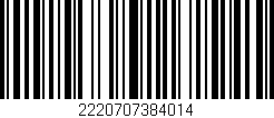 Código de barras (EAN, GTIN, SKU, ISBN): '2220707384014'