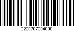 Código de barras (EAN, GTIN, SKU, ISBN): '2220707384038'