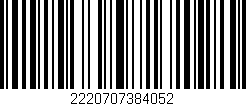 Código de barras (EAN, GTIN, SKU, ISBN): '2220707384052'