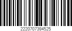 Código de barras (EAN, GTIN, SKU, ISBN): '2220707394525'