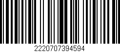 Código de barras (EAN, GTIN, SKU, ISBN): '2220707394594'