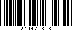 Código de barras (EAN, GTIN, SKU, ISBN): '2220707396826'