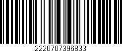 Código de barras (EAN, GTIN, SKU, ISBN): '2220707396833'