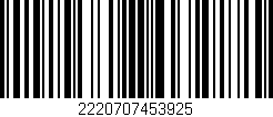 Código de barras (EAN, GTIN, SKU, ISBN): '2220707453925'