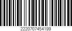 Código de barras (EAN, GTIN, SKU, ISBN): '2220707454199'