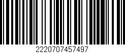 Código de barras (EAN, GTIN, SKU, ISBN): '2220707457497'