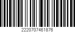 Código de barras (EAN, GTIN, SKU, ISBN): '2220707461876'