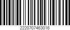 Código de barras (EAN, GTIN, SKU, ISBN): '2220707463016'