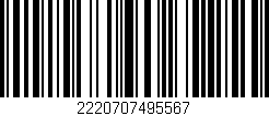 Código de barras (EAN, GTIN, SKU, ISBN): '2220707495567'