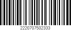 Código de barras (EAN, GTIN, SKU, ISBN): '2220707502333'