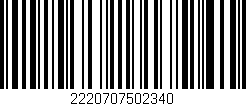 Código de barras (EAN, GTIN, SKU, ISBN): '2220707502340'