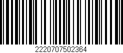 Código de barras (EAN, GTIN, SKU, ISBN): '2220707502364'