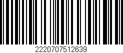 Código de barras (EAN, GTIN, SKU, ISBN): '2220707512639'