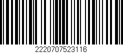 Código de barras (EAN, GTIN, SKU, ISBN): '2220707523116'