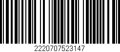 Código de barras (EAN, GTIN, SKU, ISBN): '2220707523147'
