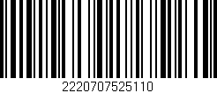 Código de barras (EAN, GTIN, SKU, ISBN): '2220707525110'