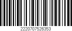 Código de barras (EAN, GTIN, SKU, ISBN): '2220707526353'