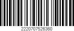 Código de barras (EAN, GTIN, SKU, ISBN): '2220707526360'