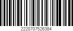 Código de barras (EAN, GTIN, SKU, ISBN): '2220707526384'