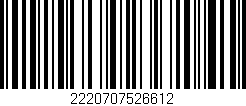 Código de barras (EAN, GTIN, SKU, ISBN): '2220707526612'