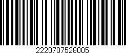 Código de barras (EAN, GTIN, SKU, ISBN): '2220707528005'