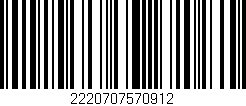 Código de barras (EAN, GTIN, SKU, ISBN): '2220707570912'