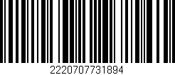 Código de barras (EAN, GTIN, SKU, ISBN): '2220707731894'