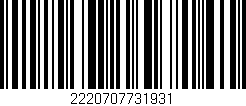 Código de barras (EAN, GTIN, SKU, ISBN): '2220707731931'