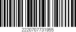 Código de barras (EAN, GTIN, SKU, ISBN): '2220707731955'