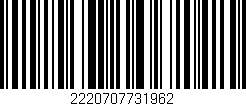 Código de barras (EAN, GTIN, SKU, ISBN): '2220707731962'