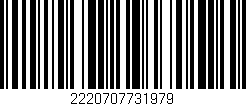 Código de barras (EAN, GTIN, SKU, ISBN): '2220707731979'