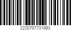 Código de barras (EAN, GTIN, SKU, ISBN): '2220707731993'