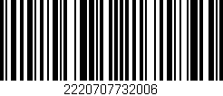 Código de barras (EAN, GTIN, SKU, ISBN): '2220707732006'