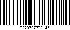 Código de barras (EAN, GTIN, SKU, ISBN): '2220707773146'