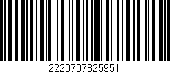 Código de barras (EAN, GTIN, SKU, ISBN): '2220707825951'