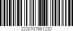 Código de barras (EAN, GTIN, SKU, ISBN): '2220707861232'