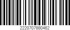 Código de barras (EAN, GTIN, SKU, ISBN): '2220707880462'