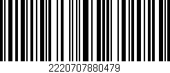 Código de barras (EAN, GTIN, SKU, ISBN): '2220707880479'