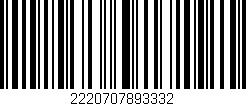 Código de barras (EAN, GTIN, SKU, ISBN): '2220707893332'