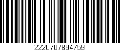 Código de barras (EAN, GTIN, SKU, ISBN): '2220707894759'